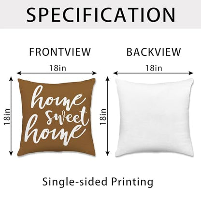 Hexagram Throw Pillow Covers 18x18, Brown Outdoor Pillow Covers Set of 4 - color: Coffee, size: 18" x 18" (Pack of 4)