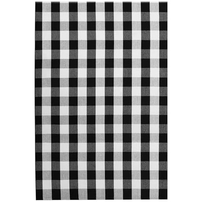 KOZYFLY Buffalo Plaid Area Rug 5x7 ft Living Room Rug, Black and White - color: Black and White, size: 5' x 7' (Rectangular)