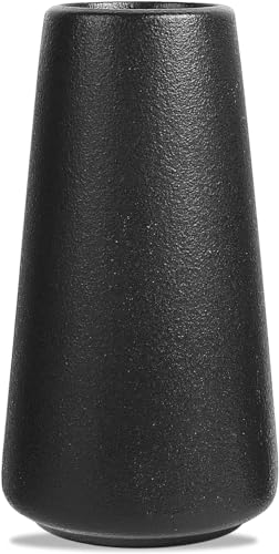 DECORPIA 12 Inch Tall Premium Quality Ceramic Vase | Flower Vase for Home Decor | Farmhouse Decor, Desk Decor, Modern Decor, Aesthetic Room Decor, White Vase for Bohemian Decor, Pampas Vase, Black - color: Black, size: Extra Large (12 inches)