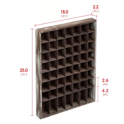 J JACKCUBE DESIGN - Shot Glasses Display Case(Set of 2) 56 Compartments Wall Mount Pint Glass Shadow Box Bar Cabinet Collection Freestanding - MK524AA