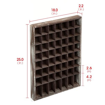 J JACKCUBE DESIGN - Shot Glasses Display Case(Set of 2) 56 Compartments Wall Mount Pint Glass Shadow Box Bar Cabinet Collection Freestanding - MK524AA