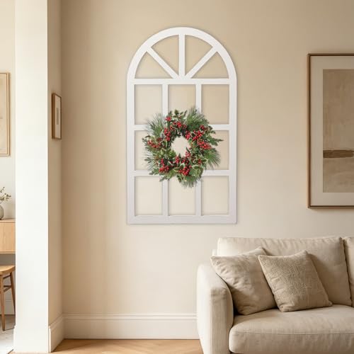 Sintosin Farmhouse Window Frame Wall Decor Living Room 36" x 20"