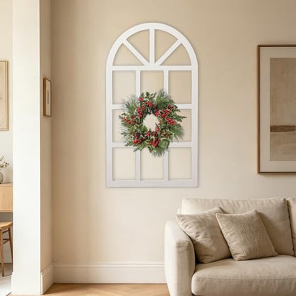 Sintosin Farmhouse Window Frame Wall Decor Living Room 36" x 20"