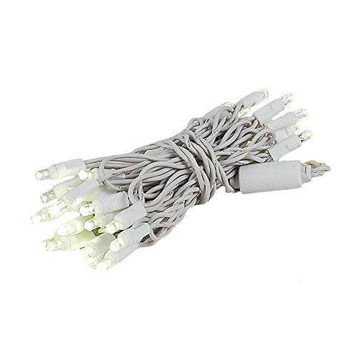 Novelty Lights 35 LED Christmas Mini Light Set, Warm White, White Wire - color: Warm White