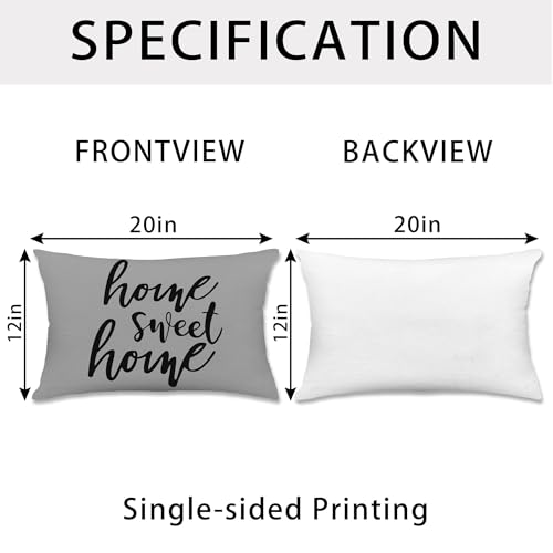 Hexagram Throw Pillow Covers 12x20, Gray Outdoor Pillow Covers Set of 4 - color: Grey, size: 12" x 20" (Pack of 4)