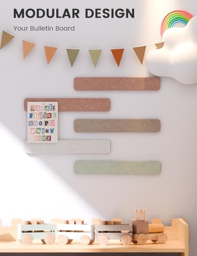 Fluxynara 13" x 2" Felt Wall Panels, Boho - color: Boho, size: 5-pack