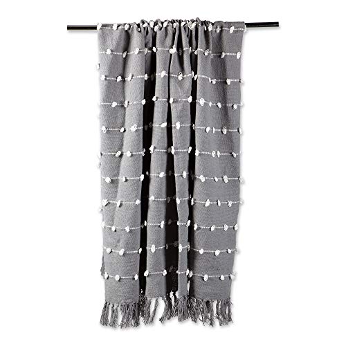 DII Woven Loop Throw Collection, 50x60, Gray - color: Gray