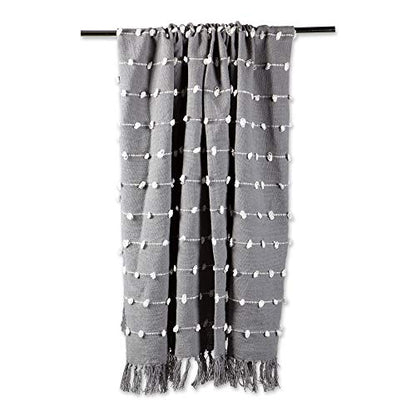 DII Woven Loop Throw Collection, 50x60, Gray - color: Gray