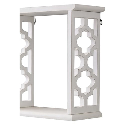 SOFE Small Cube Shelf Wall Mount, 12 Inch Floating Wooden Shelves