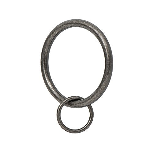 Ivilon Drapery Eyelet Curtain Rings - 1.7" Ring Loop for Hook Pins, Set of 14 - Pewter - color: Pewter, size: Set of 14 (1.7")