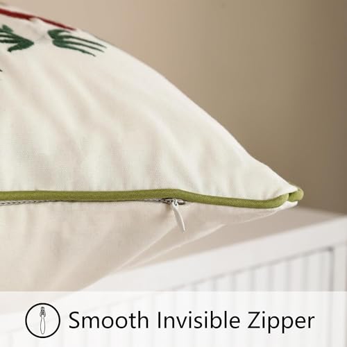 Mushroom Embroidered Throw Pillow Covers 18x18 inch Set of 2 - color: Mushrooms