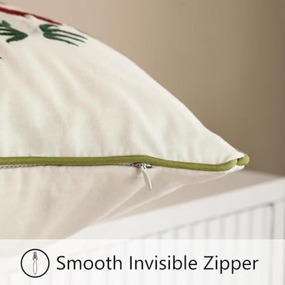 Mushroom Embroidered Throw Pillow Covers 18x18 inch Set of 2 - color: Mushrooms