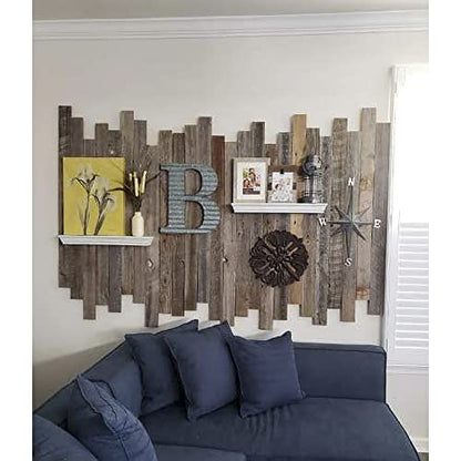 Rockin' Wood Real Wood Peel & Stick 2 & 4 Foot Length Rustic Reclaimed Naturally Weathered Barn Wood Accent Paneling Planks for Walls, 10 Square Feet - size: 10 Square Feet