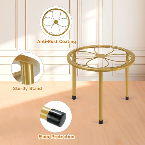 Amaoot 5 Pack Metal Plant Stand, Iron Plant Stands for Indoor and Outdoor - color: Gold