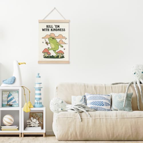 VGXKJIIOD Funny Retro Frog Meme Wall Art Decor 12x16 Hanging Poster - color: Frog