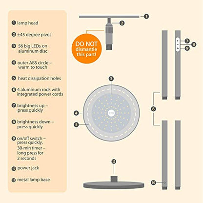 TROND Floor Lamp,5000LM Super Bright Sky LED Modern Torchiere Standing Lamp - color: Warm light Silver