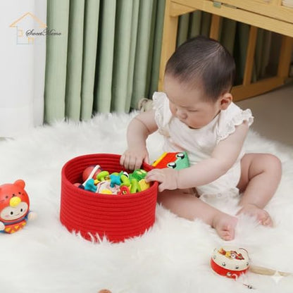 Small Gift Basket Empty to Fill with Cellophane Bag & Ribbon, Red - color: Red, size: 1 Pack