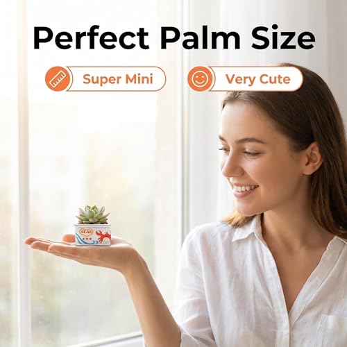 Cloud-Shaped Small Succulent Planters, 3.4''Dog Cute Plant Pots with Drainage Holes Funny Mini Resin Flower Pots for Indoor Outdoor Home Office Gifts (Mini D) - style: Mini D