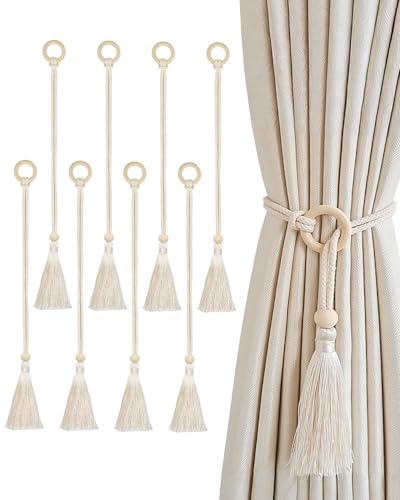 8 Pack Curtain Holdback Natural Rope Curtain Tiebacks
