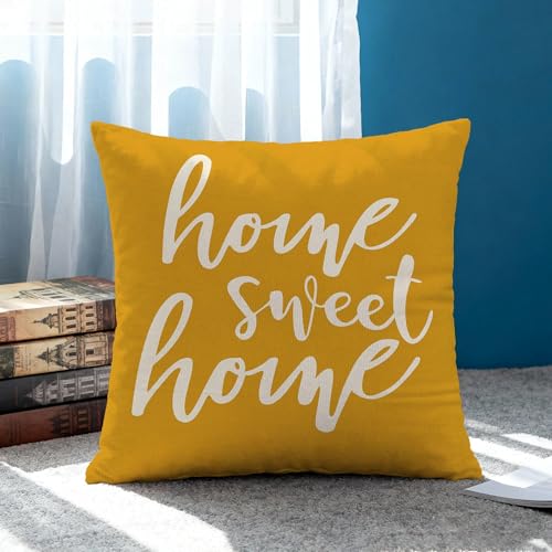 Hexagram Throw Pillow Covers 18x18, Yellow Outdoor Pillow Covers - color: Yellow1, size: 18" x 18" (Pack of 4)