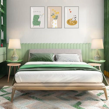 GyroVu 18" Table Lamp Set of 2, Ceramic Table Lamp Classic Beside Lamps Nightstand Lamp Modern Lamp for Living Room, Bedroom & Office Rocker Switch Sage Green-LED Bulbs Included - color: 18.63" Sage Green