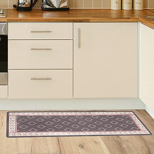 Kitchen Floor Mat Set of 2, Anti Fatigue Kitchen Mat 17"x59"+17"x29" - color: Coffee, size: 17"x59"+17"x29"