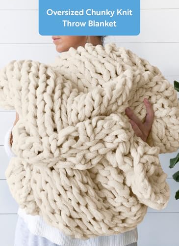 Linen Market Beddings Oversized Chunky Knit Throw Blanket Acrylic Hypoallergenic - 47'' x 59'' Cozy Home Accent for Snuggling, Lounging, and Stylish Décor (Ivory) - color: Ivory