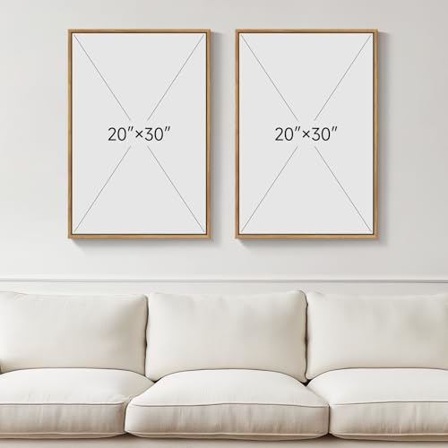 Framed Boho Mid Century Modern Desert Landscape Wall Art Bedroom, 20x30 In - color: Terracotta Blue, size: 20" W x 30" H x 2Pcs