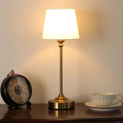 Kakanuo Gold Cordless Table Lamp with Rechargeable Battery, 1 Pack - color: White - Gold