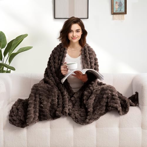 Excervent Big 3D Clouds Stylish Blanket for Kids, 40x50 Inches, Brown - color: Brown-l, size: 40"x50"