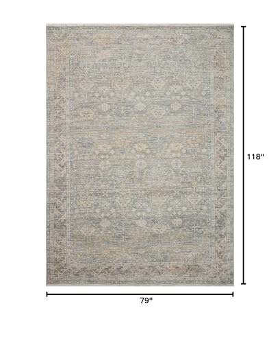 Loloi Angela Rose Blake Sky/Beige 6'-7" x 9'-10" Area Rug - color: Sky / Beige, size: 6'7" x 9'10" (Rectangular)