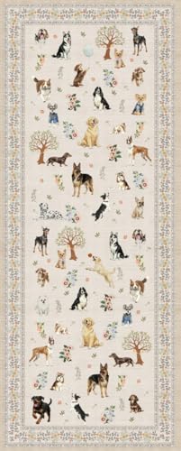 Beige Hallway Runner Rug 2x5 for Bedroom Kitchen - color: Beige Dog, size: 2' x 5' (Rectangular)