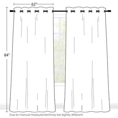 SimpleHome Cream 100% Blackout Curtains Room Darkening Living Room 84 Inch - color: Cream, size: 62"W x 84"L (Pack of 2)