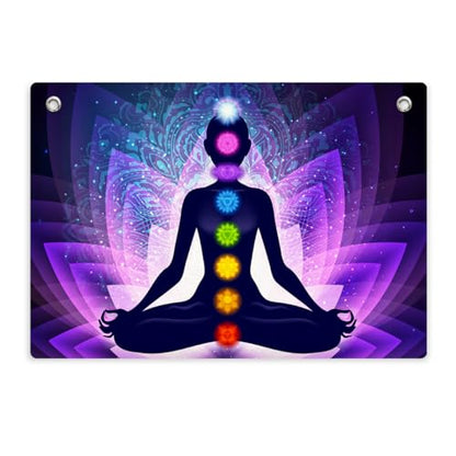 7 Chakra Meditation Tapestry Banner Flag 28.5 x 20 Inch Spiritual Seekers - color: Multi 0671