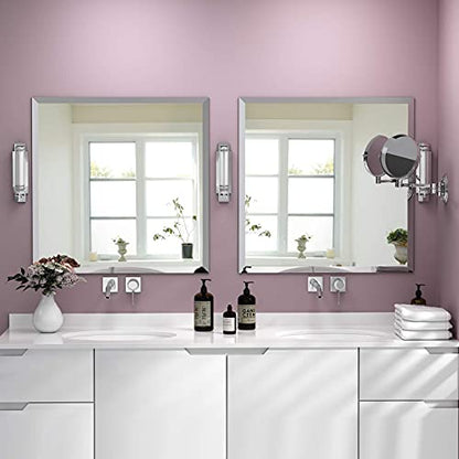 KOHROS 24x24 Frameless Square Bathroom Mirror - color: Rectangular, size: 24"L x 24"W