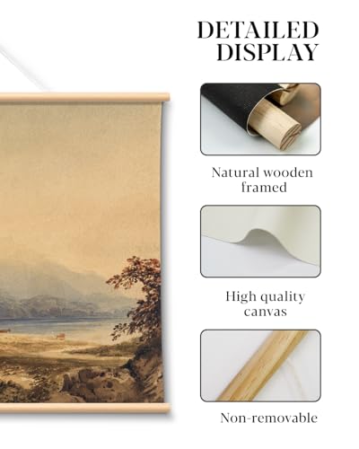HUARCEY Extra Large Wall Art 36x54 Inch Countryside Landscape Canvas Prints - color: Lakeside, size: 54"L x 36"W