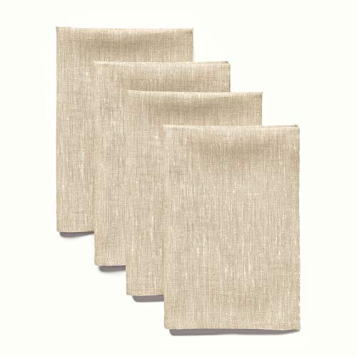 Solino Home 100% 리넨 냅킨 샴페인 베이지, 아테나 50.8 x 50.8cm(20 x 20인치), 4개 세트 - color: 02: 샴페인 베이지, size: 20" x 20" (Set of 4)