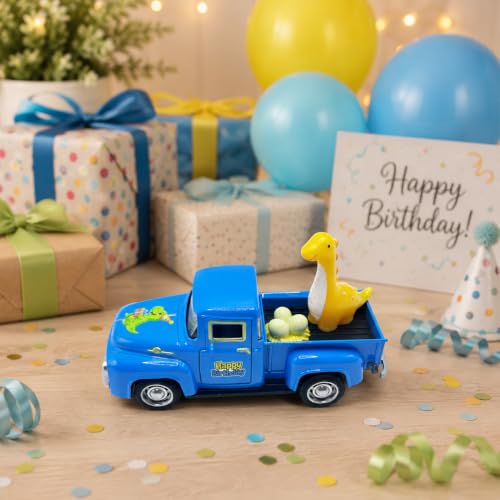 Dinosaur Birthday Pickup Truck - Dino Birthday Party Decorations - color: Blue-dinosaur