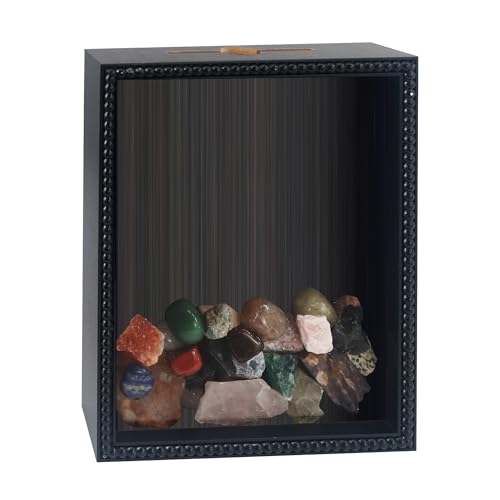 FramePro Travel Shadow Box Frame Black 8x10 Top Loading with Slot Uniqle Beaded Design for Movie Tickets Rainy Fund Events Concert Drink Beer Caps - color: Black Beads, size: 8x10