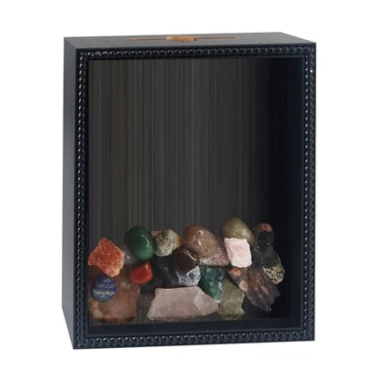 FramePro Travel Shadow Box Frame Black 8x10 Top Loading with Slot Uniqle Beaded Design for Movie Tickets Rainy Fund Events Concert Drink Beer Caps - color: Black Beads, size: 8x10