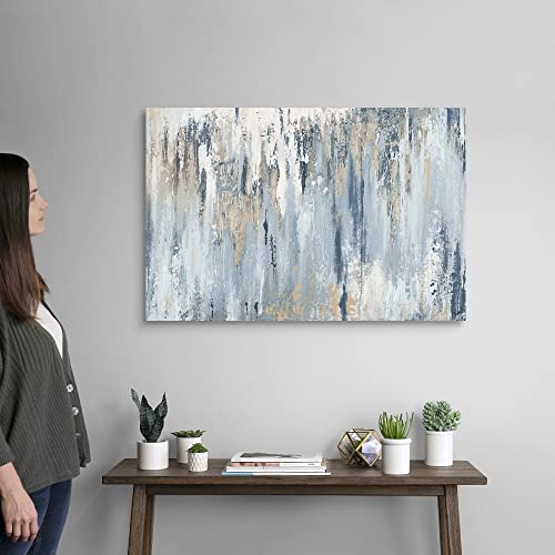 CANVAS ON DEMAND Blue Illusion Canvas Wall Art Print by Patricia Pinto, Abstract, Contemporary, Home Decor, Artwork, 36"x24" Modern Artwork, 36"x24" - size: 36"L x 24"W