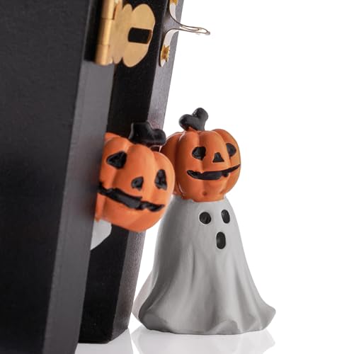 DN DECONATION 5Pcs Halloween Miniature Figurines, Spooky Home Table Decor - color: Pumpkin & Ghost & Cat