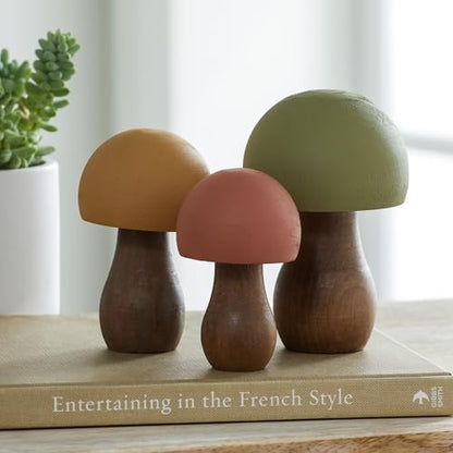 Your Heart's Content Wood Mushrooms, Set of 3 (Woodland Paint 3) - color: Woodland 3