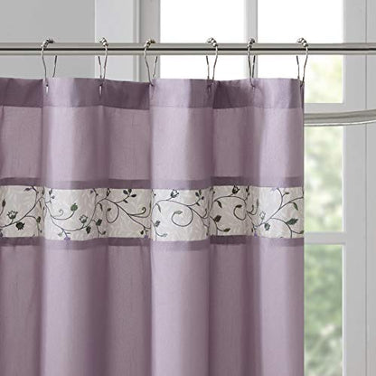 Madison Park Serene Shower Curtain for Bathroom, 72 x 72, Purple - color: Purple, size: 72"W x 72"L (Pack of 1)