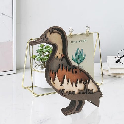 Laozai Cabin Decor Wooden Duck Wall Art - color: Duck