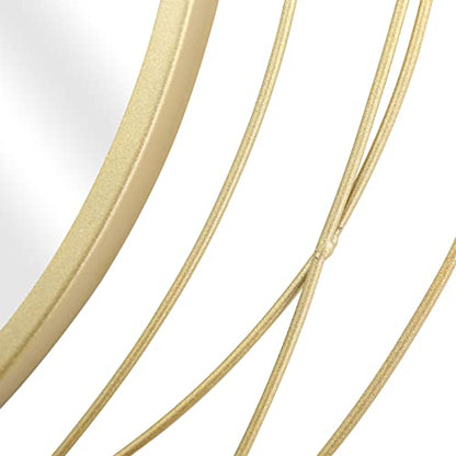 ironsmithn 20 Inch Round Gold Vanity Wall Mirror - color: Gold, size: 20" x 20"