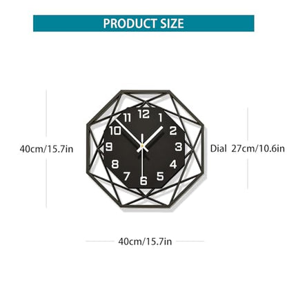 Large Wall Clock for Living Room Decor 16inch Silent Modern Clock - size: 16 inch