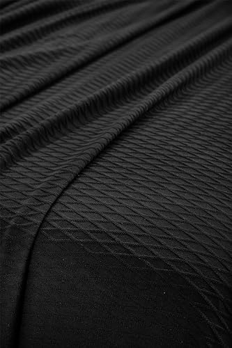 Superior Cotton Blanket, Lightweight, Breathable Bedding, Throw, Black - color: Black, size: Throw