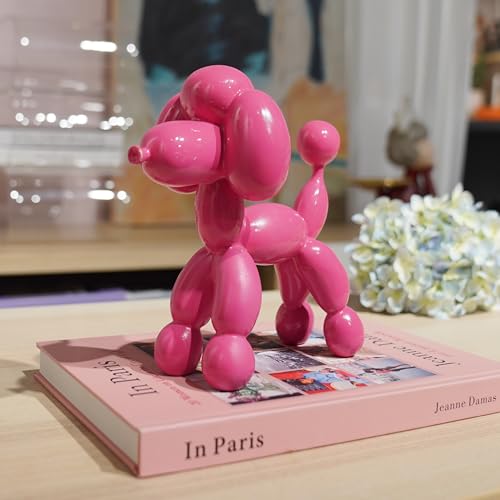Guichifun Balloon Dog Décor Sculpture, Pink, 7" - color: Pink