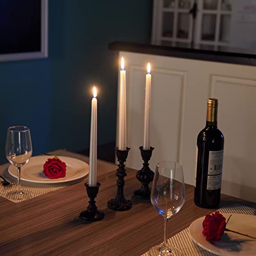 Guichifun Black Candlestick Holder Set of 3 Living Room Decor - color: Black